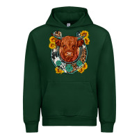 Forest Green western leopard cowhide cow horseshoe Urban Hoodie - OliviaCreatesArt