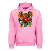 Fuchsia Pink western leopard cowhide cow horseshoe Urban Hoodie - OliviaCreatesArt