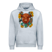 Heather Grey western leopard cowhide cow horseshoe Urban Hoodie - OliviaCreatesArt