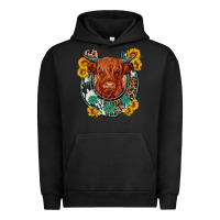 Pigment Black western leopard cowhide cow horseshoe Urban Hoodie - OliviaCreatesArt