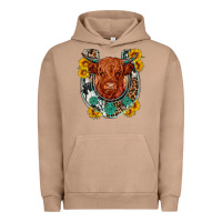 Pigment Burro western leopard cowhide cow horseshoe Urban Hoodie - OliviaCreatesArt