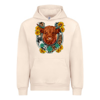 Sandshell western leopard cowhide cow horseshoe Urban Hoodie - OliviaCreatesArt