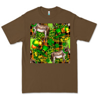 Cacao St. Patrick's Donkey With Leprechaun Hat Seamless Premium Tee - FaDigitalArtStudio