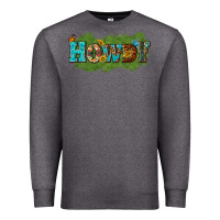 Charcoal Heather Western Howdy Premium Sweatshirt - texasbilliewilder