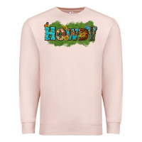 Pale Pink Western Howdy Premium Sweatshirt - texasbilliewilder