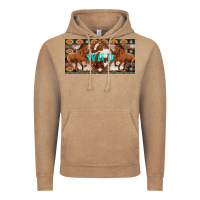 Vintage Coffee aztec horses and wild with cowhide license plate template Vintage Hoodie - Artiststas