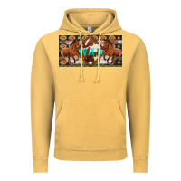 Vintage Mustard aztec horses and wild with cowhide license plate template Vintage Hoodie - Artiststas