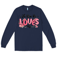 Navy oh how he loves us Long Sleeve Tee - MaliasSmallBusiness