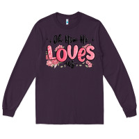 Plum oh how he loves us Long Sleeve Tee - MaliasSmallBusiness