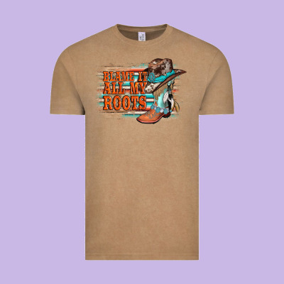 Blame It All My Roots Vintage Tee Designed By Adodesignshop