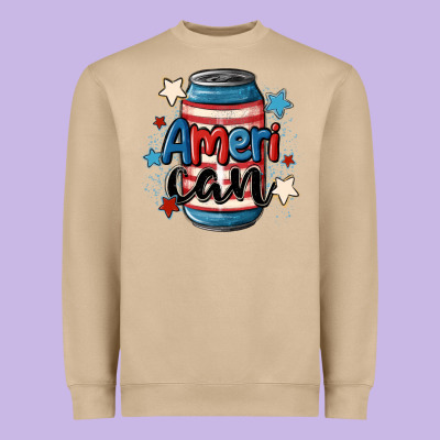 American Can Cooler Heavyweight Sweatshirt Designed By Maliassmallbusiness