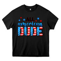 Black All American dude Heavy Core Tee - Neo Western