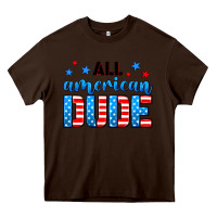 Chocolate Brown All American dude Heavy Core Tee - Neo Western