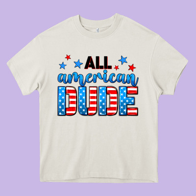 All American Dude Heavy Core Tee Designed By Neo Western