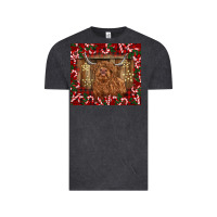 Christmas Highland Cow With Candy Canes Vintage Tee | Teevron