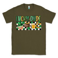 Army Green lucky dude Classic Tee - MaliasSmallBusiness