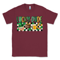 Burgundy lucky dude Classic Tee - MaliasSmallBusiness