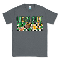 Charcoal Heather lucky dude Classic Tee - MaliasSmallBusiness