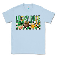 Dusty Blue lucky dude Classic Tee - MaliasSmallBusiness