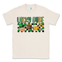 Natural lucky dude Classic Tee - MaliasSmallBusiness