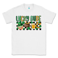 White lucky dude Classic Tee - MaliasSmallBusiness