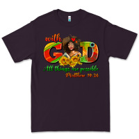 Plum with god all things are possible juneteenth Premium Tee - AdoDesignShop