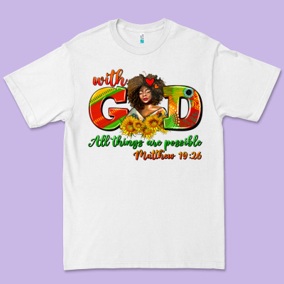 With God All Things Are Possible Juneteenth Premium Tee Designed By Adodesignshop