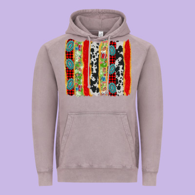 Christmas Brushstroke Vintage Hoodie Designed By Adodesignshop