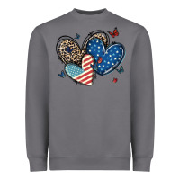 Storm american flag leopard hearts Heavyweight Sweatshirt - MaliasSmallBusiness