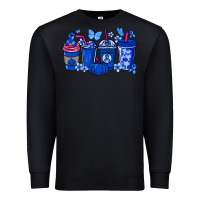 Black Colon Cancer coffee cups blue ribbon Premium Sweatshirt - NancyCooperArtShop