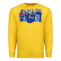 Lemon Colon Cancer coffee cups blue ribbon Premium Sweatshirt - NancyCooperArtShop