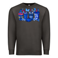 Smoke Colon Cancer coffee cups blue ribbon Premium Sweatshirt - NancyCooperArtShop