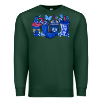 Sports Green Colon Cancer coffee cups blue ribbon Premium Sweatshirt - NancyCooperArtShop