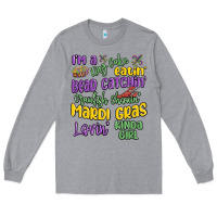 Heather Grey i'm a king cake eatin' mardi gras lovin' kinda gir Long Sleeve Tee - MaliasSmallBusiness