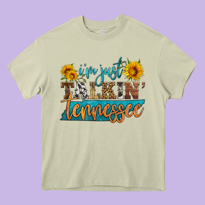 I'm Just Talking Tennessee Heavy Core Tee Designed By Hra Design Shop