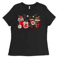 Black ladybug coffee cups Ladies Tee - Zillion Design Studio