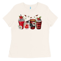 Ladybug Coffee Cups Ladies Tee | Teevron