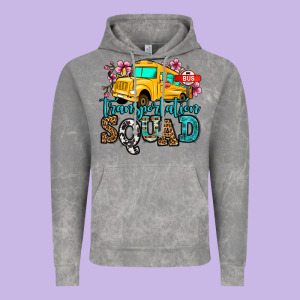 Transportation Squad School Bus Vintage Hoodie Designed By Jasminsmagicworld