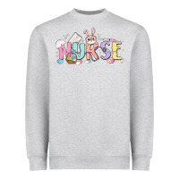Heather Grey easter nurse Heavyweight Sweatshirt - MaliasSmallBusiness