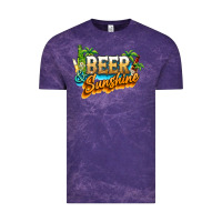 Cloud Purple Beer and sunshine Vintage Tee - NancyCooperArtShop