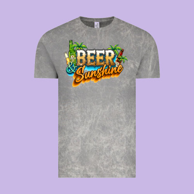 Beer And Sunshine Vintage Tee Designed By Nancycooperartshop