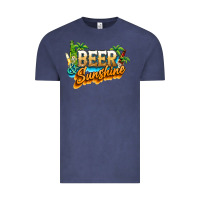 Vintage Denim Beer and sunshine Vintage Tee - NancyCooperArtShop