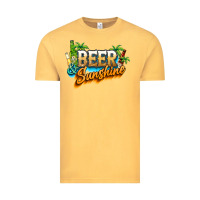 Vintage Mustard Beer and sunshine Vintage Tee - NancyCooperArtShop