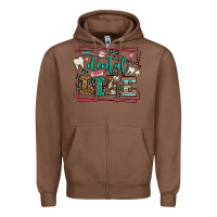 Chestnut Dental life leopard frame Zipper Hoodie - LillyAllenDesigns