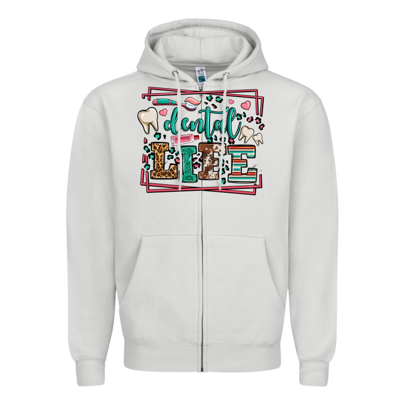 Dental Life Leopard Frame Zipper Hoodie by LillyAllenDesigns | Teevron