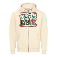 Sandshell Dental life leopard frame Zipper Hoodie - LillyAllenDesigns