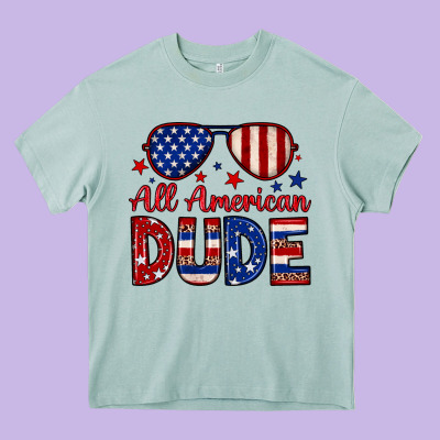 All American Dude Heavy Core Tee Designed By Neo Western