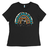 Black western mama rainbow Ladies Tee - RanaPortraitStore