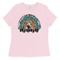 Bubblegum Pink western mama rainbow Ladies Tee - RanaPortraitStore