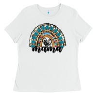 White western mama rainbow Ladies Tee - RanaPortraitStore